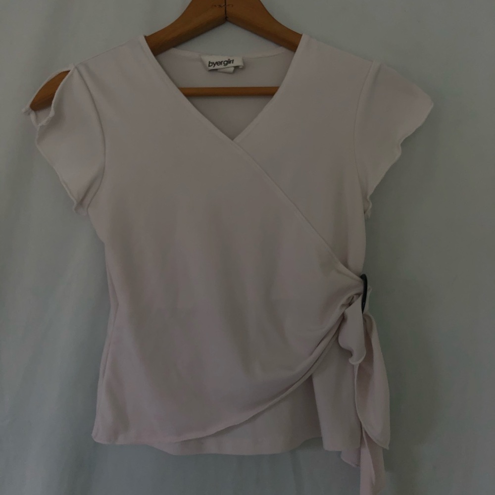 White colored wrap shirt